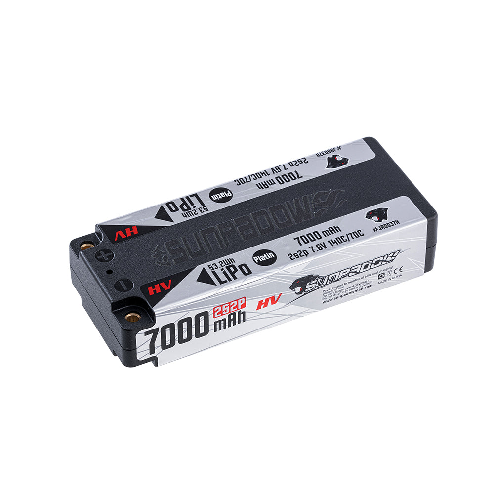 2024 Sunpadow HV Series Lipo Battery 7000mAh 7.6V 2S2P 140C with 5mm B